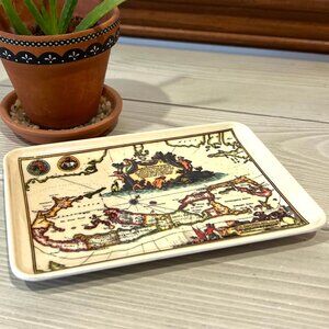 Map of Bermuda Postcard Trinket Tray